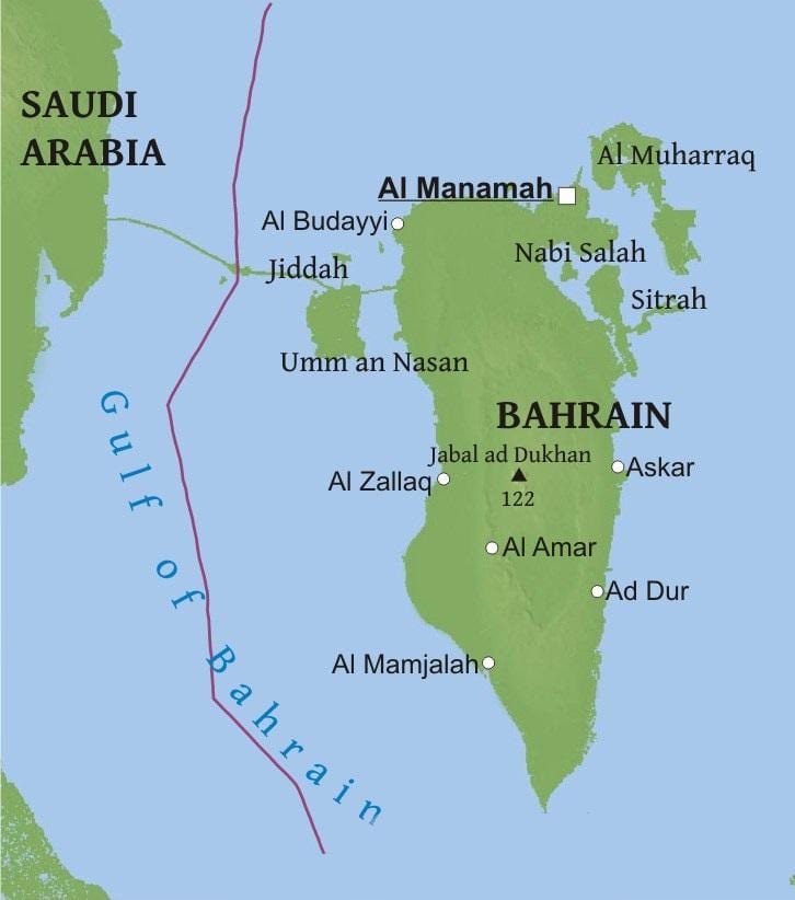 نقشه از پل بحرین