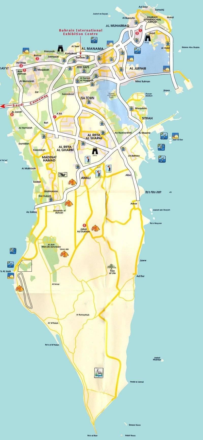 نقشه منامه بحرین