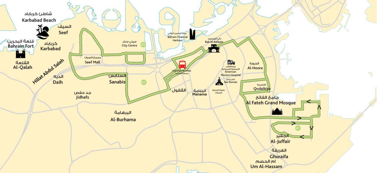 نقشه شهر بحرین