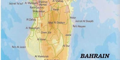 بحرین نقشه با مکان