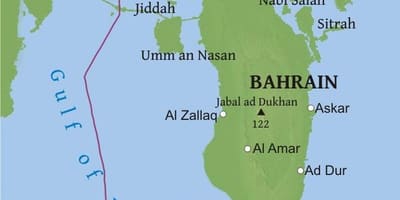 نقشه از پل بحرین