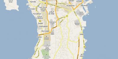 نقشه از نقشه خیابان های بحرین